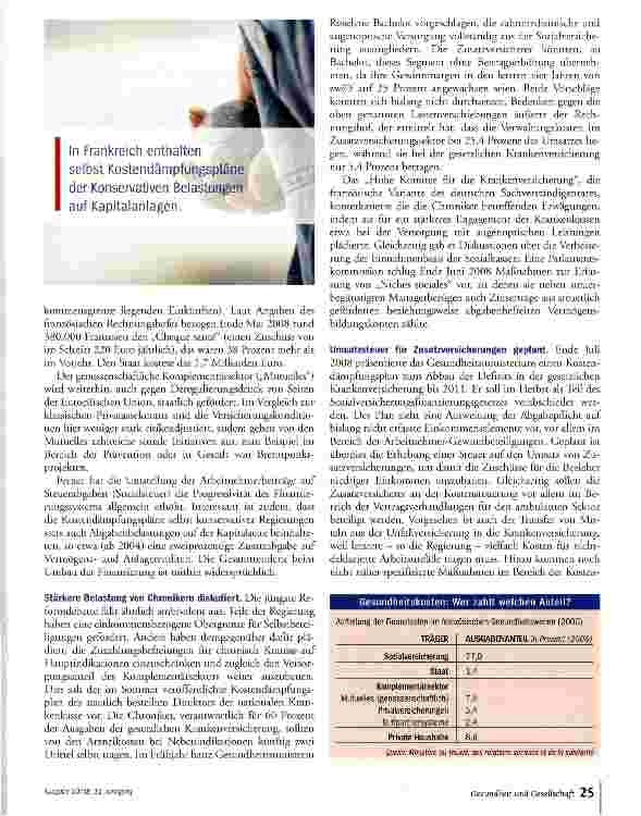 Vorschauseite 3: FRANKREICHS GESUNDHEITSREFORM In kleinen Schritten zum großen Wurf?