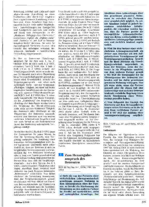 Vorschauseite 1: Zum Herausgabeanspruch des Betreuten