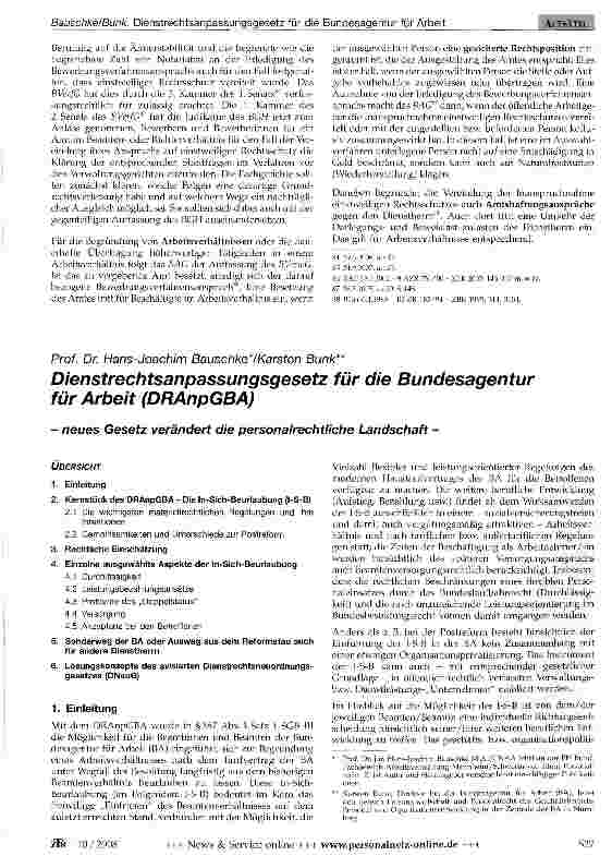 Vorschauseite 6: Rechtsprechung des Bundesverfassungsgerichts zum Auswahlverfahren und zum Rechtsschutz bei der Vergabe öffentlicher Ämter