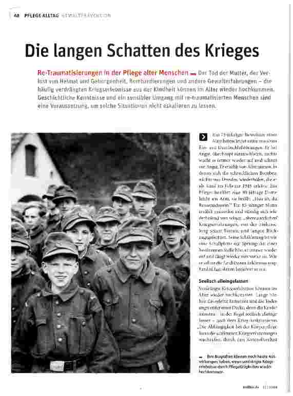Vorschauseite 1: Die langen Schatten des Krieges