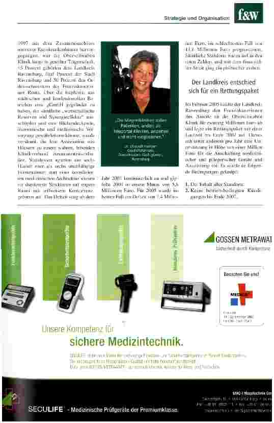 Vorschauseite 2: Mit Magnetkliniken aus dem DefizitDer Oberschwaben Klinik gelang dank einer neuen medizinischen Architektur die Sanierung