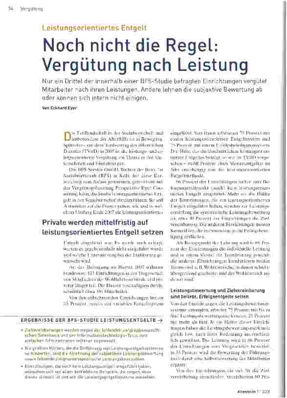 Vorschauseite 1: Noch nicht die Regel: Vergütung nach Leistung