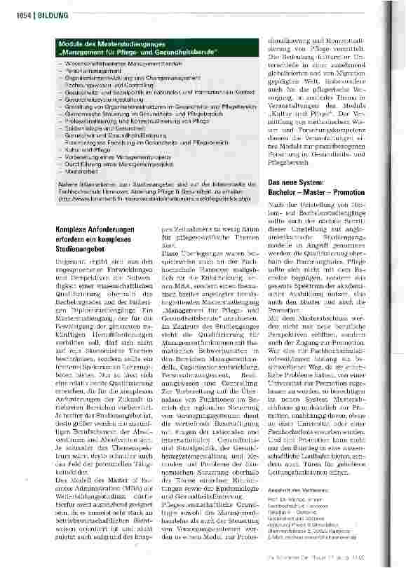 Vorschauseite 4: „Wir brauchen Studienangebote auf Masterebene