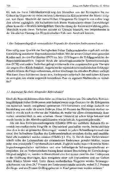 Vorschauseite 2: Ist die Totipotenz menschlicher Zellen ein geeignetes Kriterium für ihre Schutzwürdigkeit?Ein Plädoyer gegen den normativen Gebrauch eines entwicklungsbiologischen Begriffs
