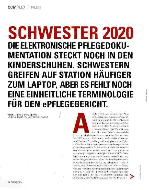 Vorschauseite 1: SCHWESTER 2020