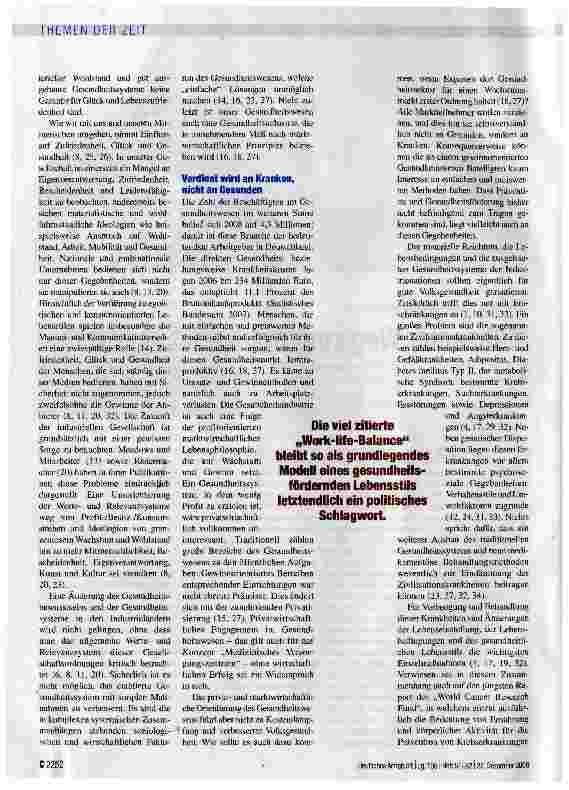 Vorschauseite 2: Mühsamer Weg zum richtigen Lebensstil