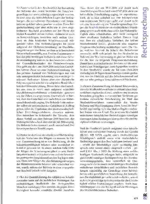 Vorschauseite 6: Zum Widerruf der Erlaubnis zum Führen der Berufsbezeichnung »Altenpfleger« wegen Unzuverlässigkeit