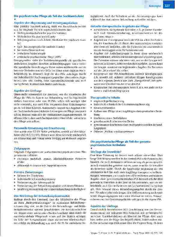Vorschauseite 5: Ein Projektbericht zur Implementierung der (aufsuchenden) ambulanten psychiatrischen Pflege in den Fachbereichen Suchtmedizin, Gerontopsychiatrie sowie Kinderund Jugendpsychiatrie…