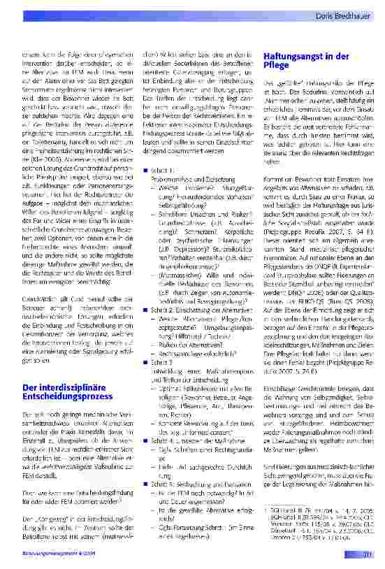 Vorschauseite 3: Wie können freiheitseinschränkende Maßnahmen minimiert werden?