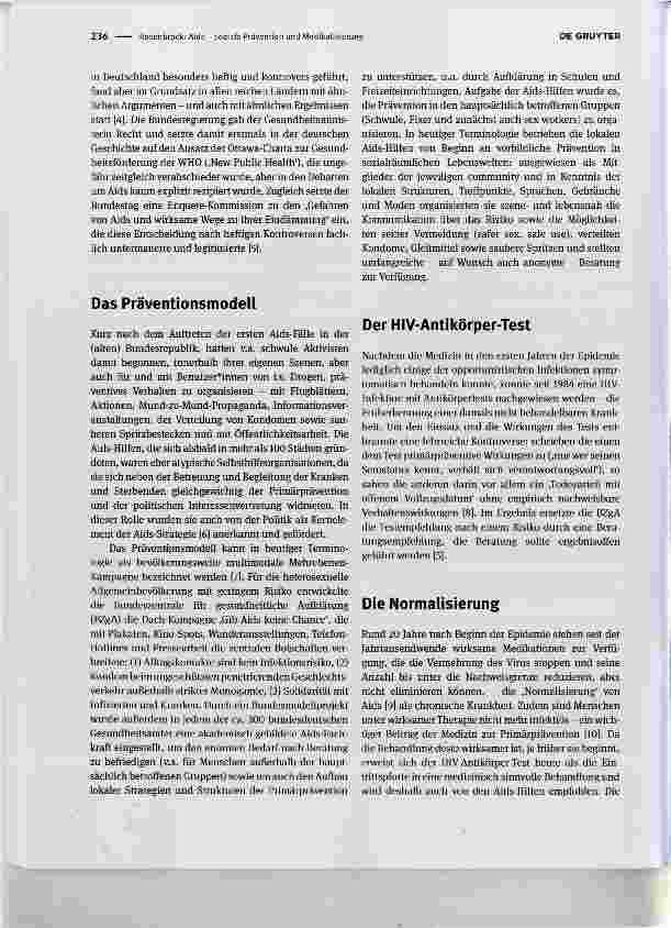 Vorschauseite 2: Aids - soziale Prävention und Medikalisierung Aids social prevention and medicalization