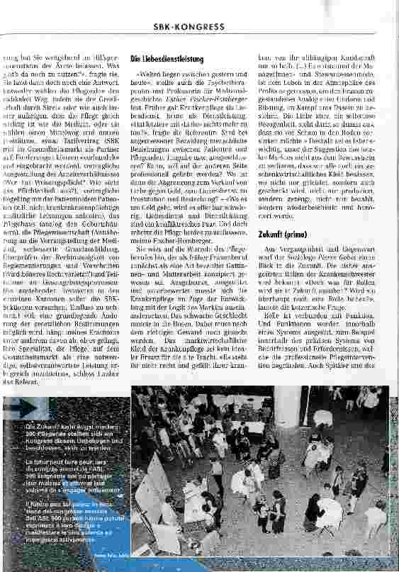 Vorschauseite 2: Wir machen unsere Zukunft selbst SBK-Kongreß 1998 in Basel