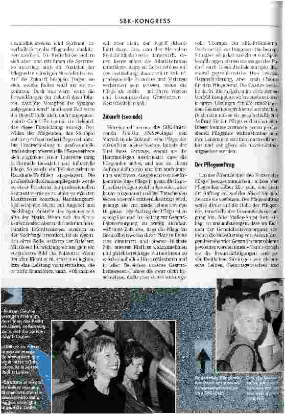 Vorschauseite 3: Wir machen unsere Zukunft selbst SBK-Kongreß 1998 in Basel