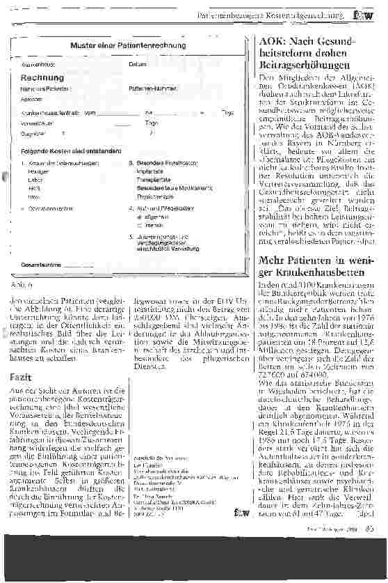 Vorschauseite 4: Patientenbezogene Kostenträgerrechnung