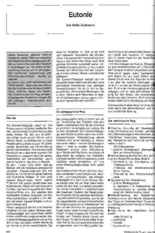 Vorschauseite 1: Eutonie
