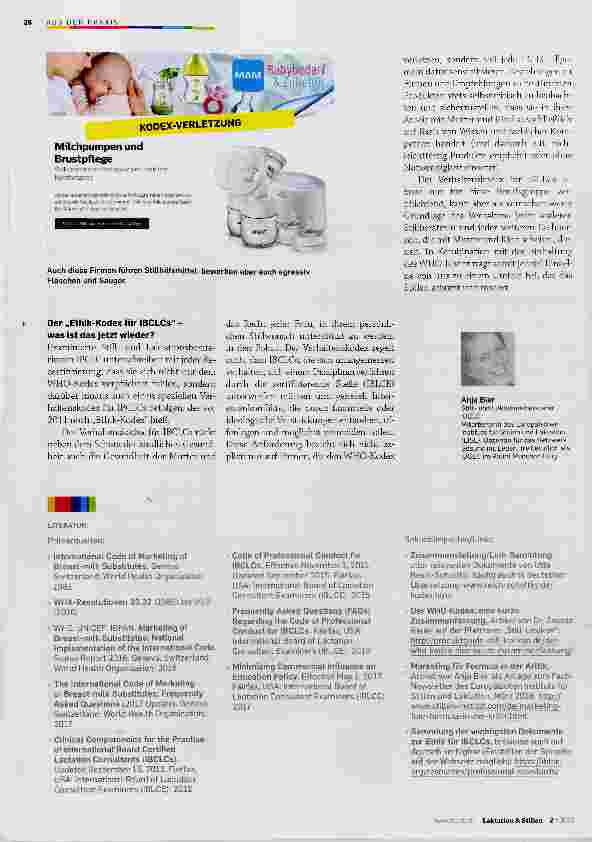 Vorschauseite 4: Stillhilfsmittel und Ethik - wo liegt das Problem?