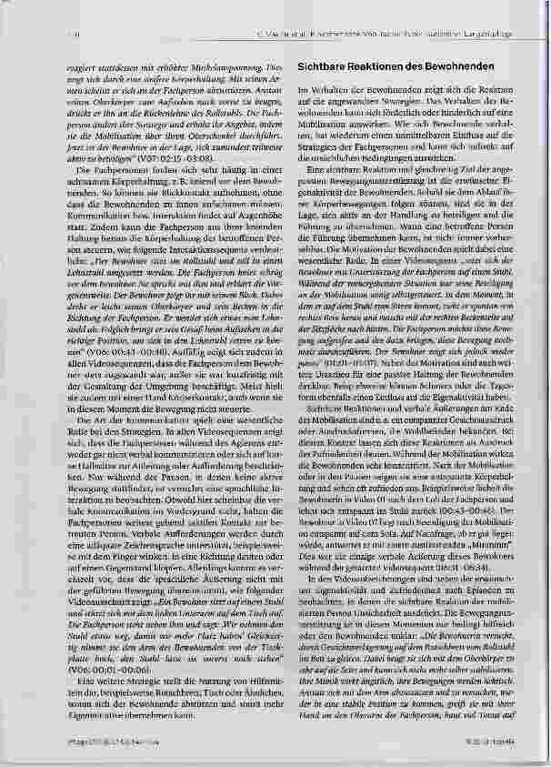 Vorschauseite 6: Angepasste Bewegungsunterstützung Interaktionsgeschehen am Beispiel einer kinästhetischen Mobilisation