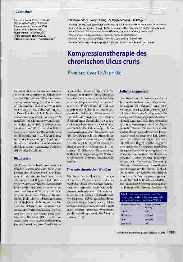 Vorschauseite 1: Kompressionstherapie des chronischen Ulcus cruris