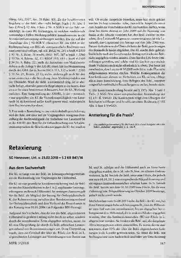 Vorschauseite 1: Retaxierung