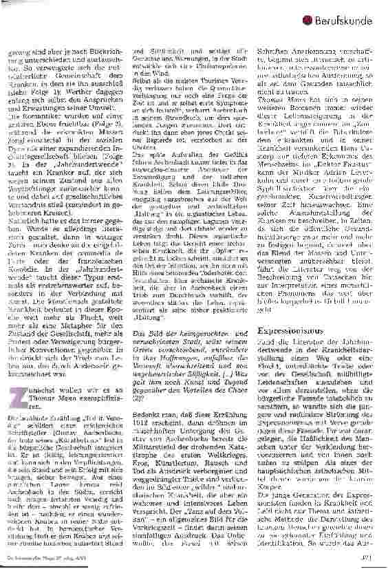 Vorschauseite 2: Der kranke Mensch in der deutschen Literatur 4. Folge: Krankheit als Trieb zum Leben