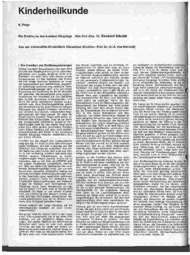 Vorschauseite 1: Kinderheilkunde 9. Folge: Die Ernährung des kranken Säuglings