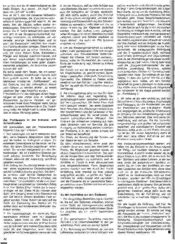 Vorschauseite 2: Die Anpassung im Krankenpflegeberuf als Unterrichtsgegenstand 3. Folge (Schluß): Lösungsversuche