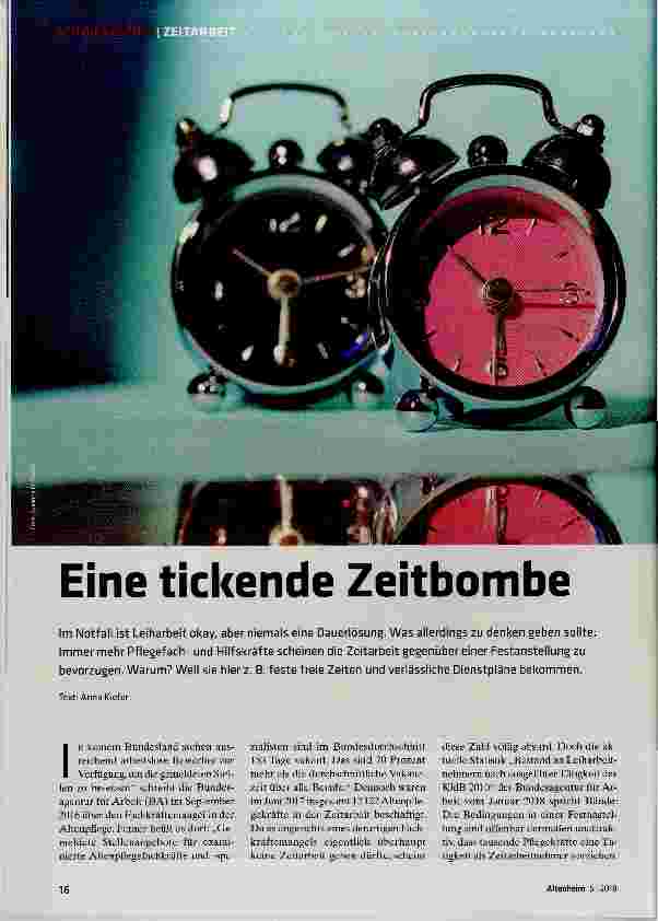 Vorschauseite 1: Eine tickende Zeitbombe