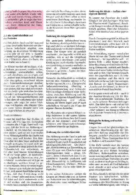 Vorschauseite 5: Pubertät und Adoleszenz