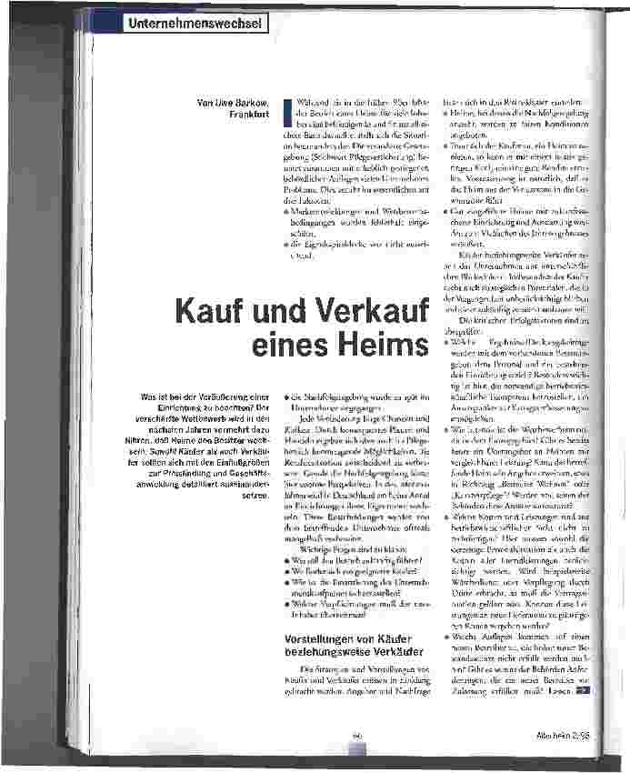 Vorschauseite 1: Kauf und Verkauf eines Heims