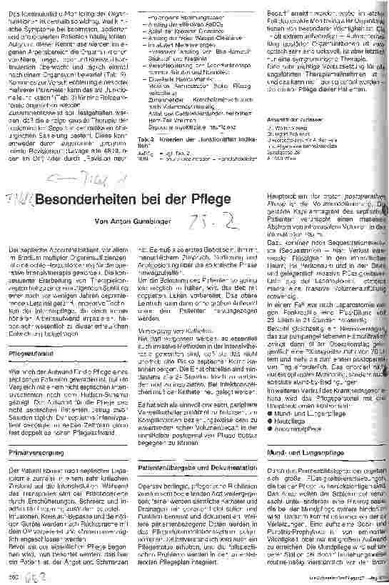 Vorschauseite 1: Besonderheiten bei der Pflege Der septische Abdominalpatient.