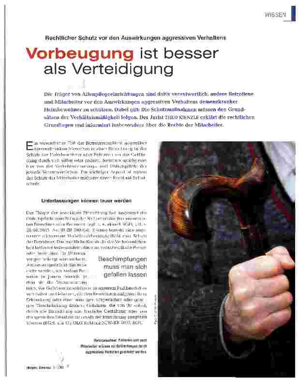 Vorschauseite 1: Vorbeugung ist besser als Verteidigung