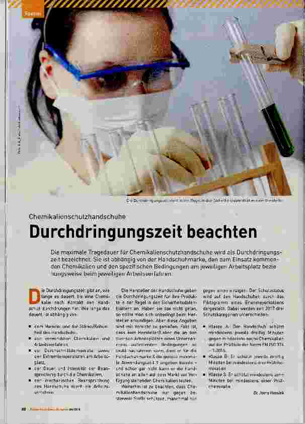 Vorschauseite 1: Durchdringungszeit beachten