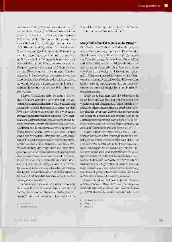 Vorschauseite 2: Digitalisierung in der Pflege Moderne Technologien treffen auf tradierte Werte