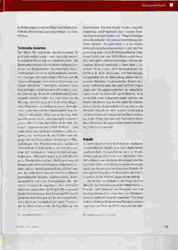 Vorschauseite 6: Digitalisierung in der Pflege Moderne Technologien treffen auf tradierte Werte