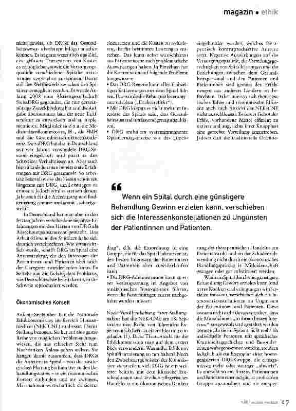 Vorschauseite 2: In wessen Interesse sind die DRGs?