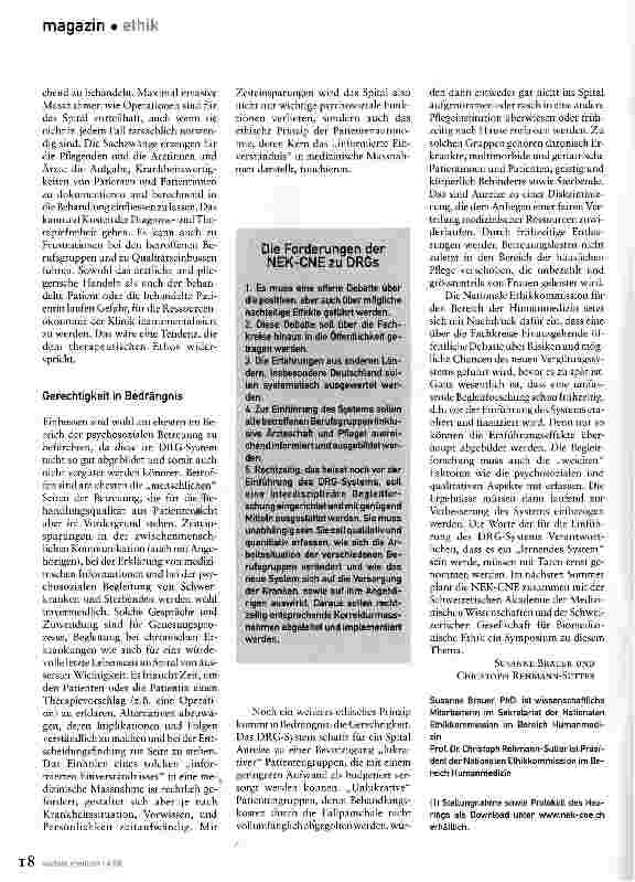 Vorschauseite 3: In wessen Interesse sind die DRGs?