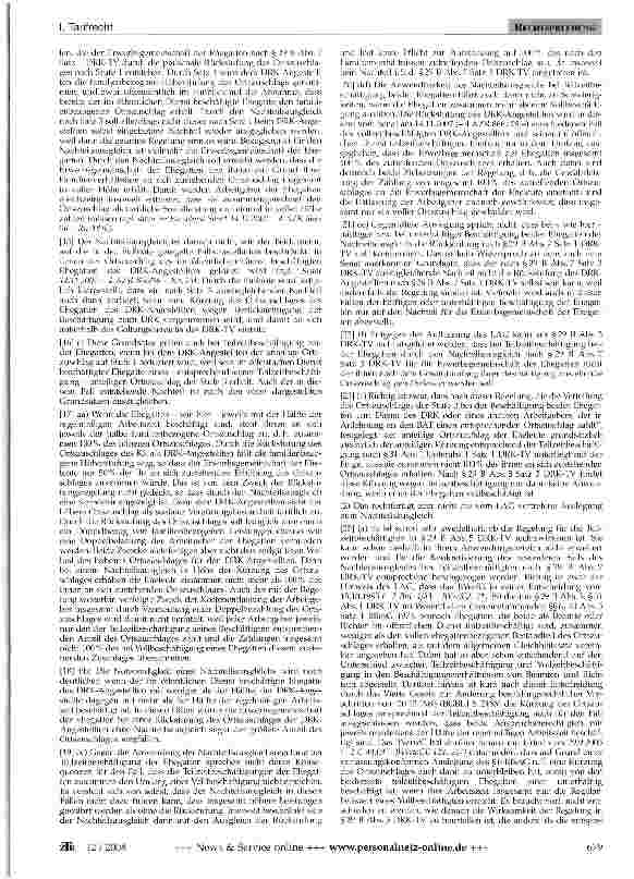 Vorschauseite 2: Tarifvertragsauslegung - Ortszuschlag