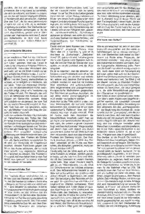 Vorschauseite 2: Das Problem der Sterbehilfe aus ethischer Sicht