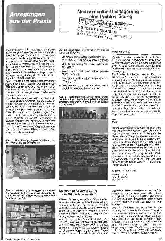 Vorschauseite 1: Medikamenten-Überlagerungeine Problemlösung