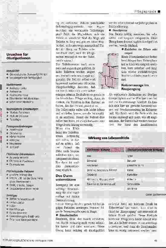 Vorschauseite 2: Zu Potte kommen Obstipationsprophylaxe
