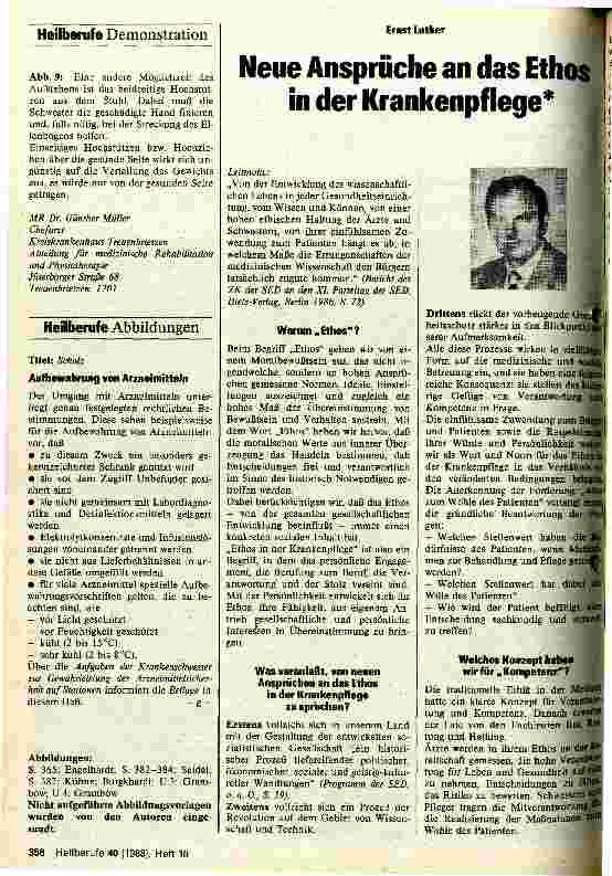 Vorschauseite 1: Ansprüche an das Ethos in der Krankenpflege