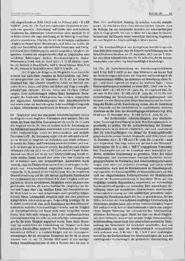 Vorschauseite 5: Anspruch auf Krankengeld Ärztliche Feststellung in einem Entlassungsbericht über eine stationäre medizinische Rehabilitationsmaßnahme