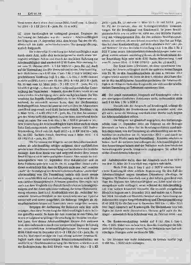 Vorschauseite 6: Anspruch auf Krankengeld Ärztliche Feststellung in einem Entlassungsbericht über eine stationäre medizinische Rehabilitationsmaßnahme