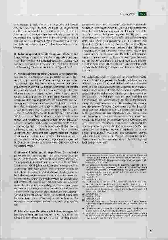 Vorschauseite 4: Stellungnahme des Deutschen Vereins zur Europäischen Säule sozialer Rechte