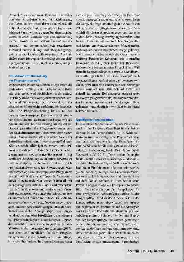 Vorschauseite 3: Antworten auf den Personalbedarf in der Langzeitpflege