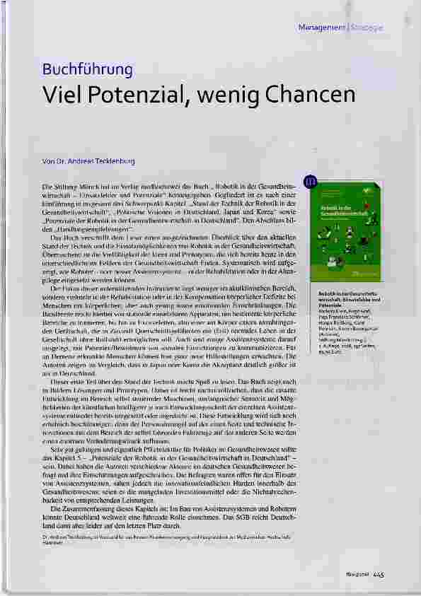 Vorschauseite 1: Viel Potenzial, wenig Chancen