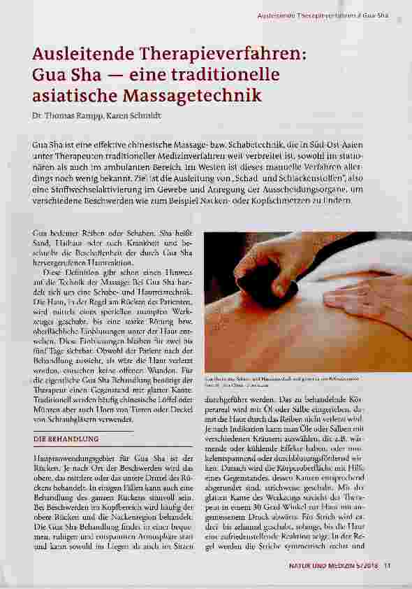 Vorschauseite 1: Ausleitende Therapieverfahren: Gua Sha eine traditionelle asiatische Massagetechnik