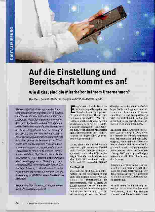 Vorschauseite 1: Auf die Einstellung und Bereitschaft kommt es an!