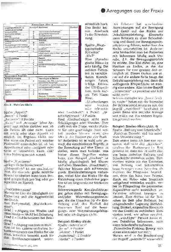 Vorschauseite 3: Horizontal oder vertikal? Eine kritische Betrachtung zur Einschätzung des Dekubitusrisikos anhand von Skalen