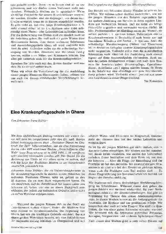 Vorschauseite 1: Eine Krankenpflegeschule in Ghana