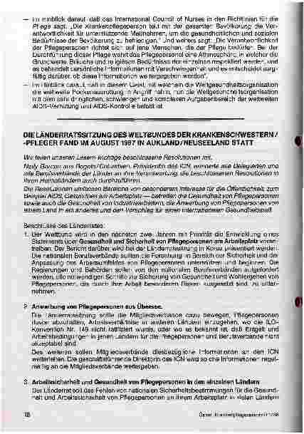 Vorschauseite 2: Weltgesundheitsorganisation: Gemeinsame Erklärung über AIDS, April 1987